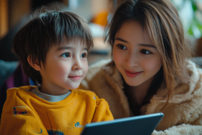 Pet owner using AI pet care tools